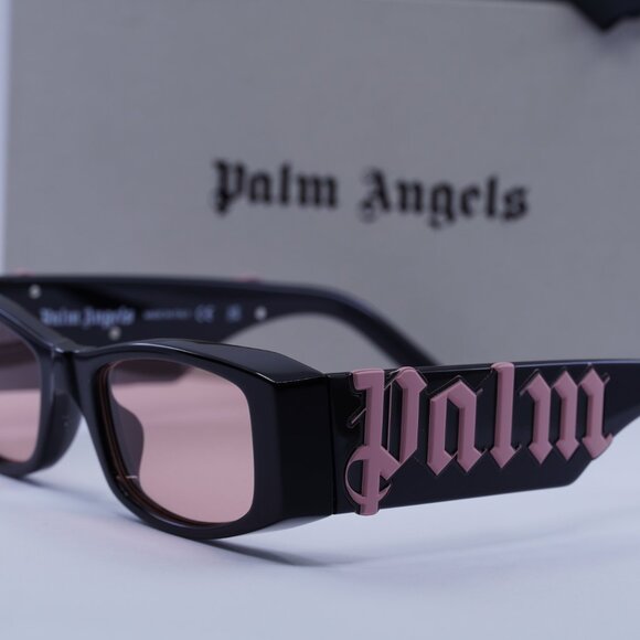Palm Angels PERI007 ANGEL 1021 Rectangle Sunglasses - Black/Cameo - Picture 4 of 11